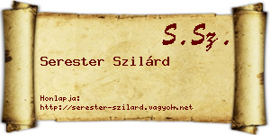 Serester Szilárd névjegykártya