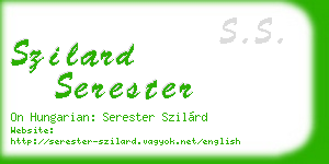szilard serester business card