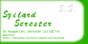 szilard serester business card